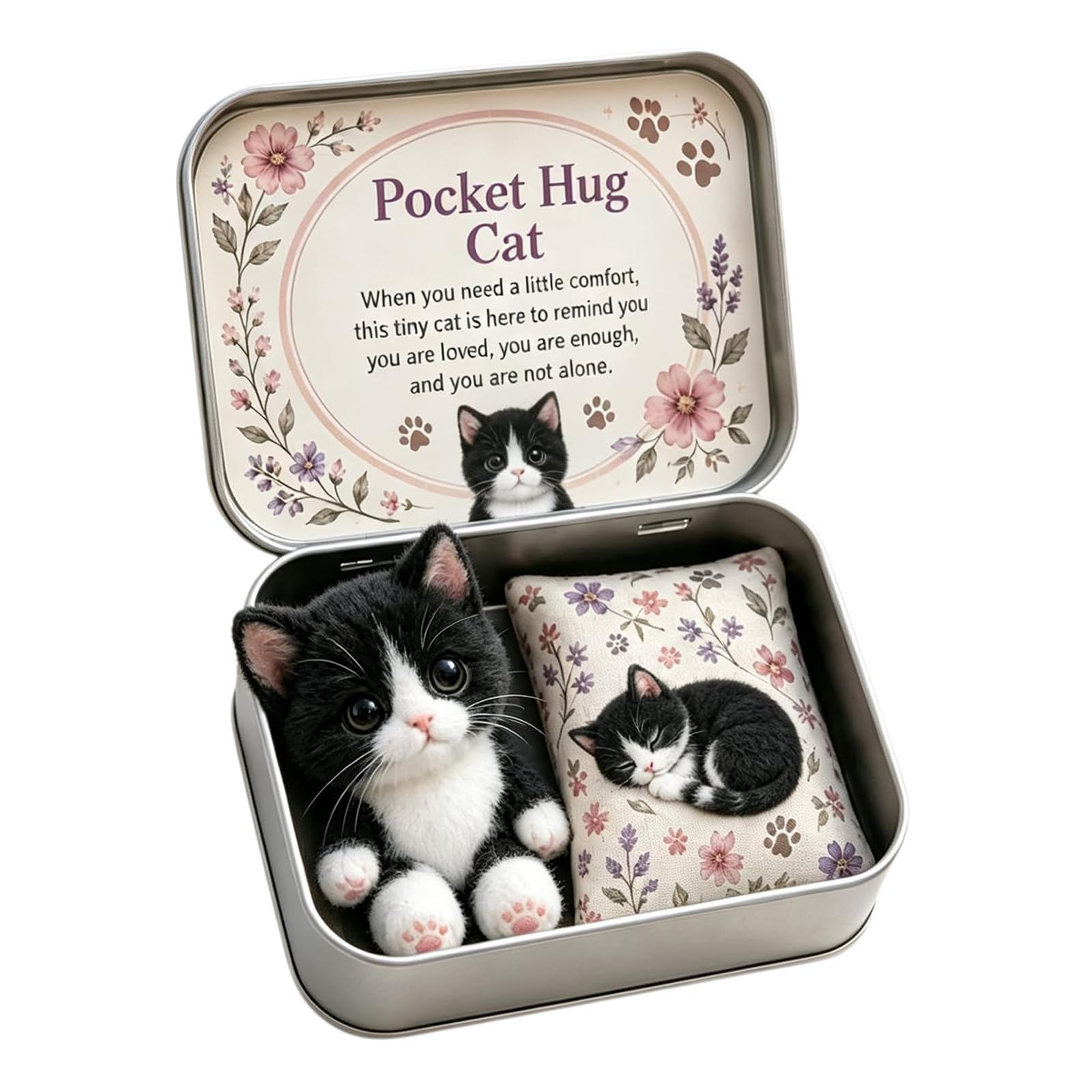 Mini Stuffed Animal Plush Pocket Hug Tin Box Cute