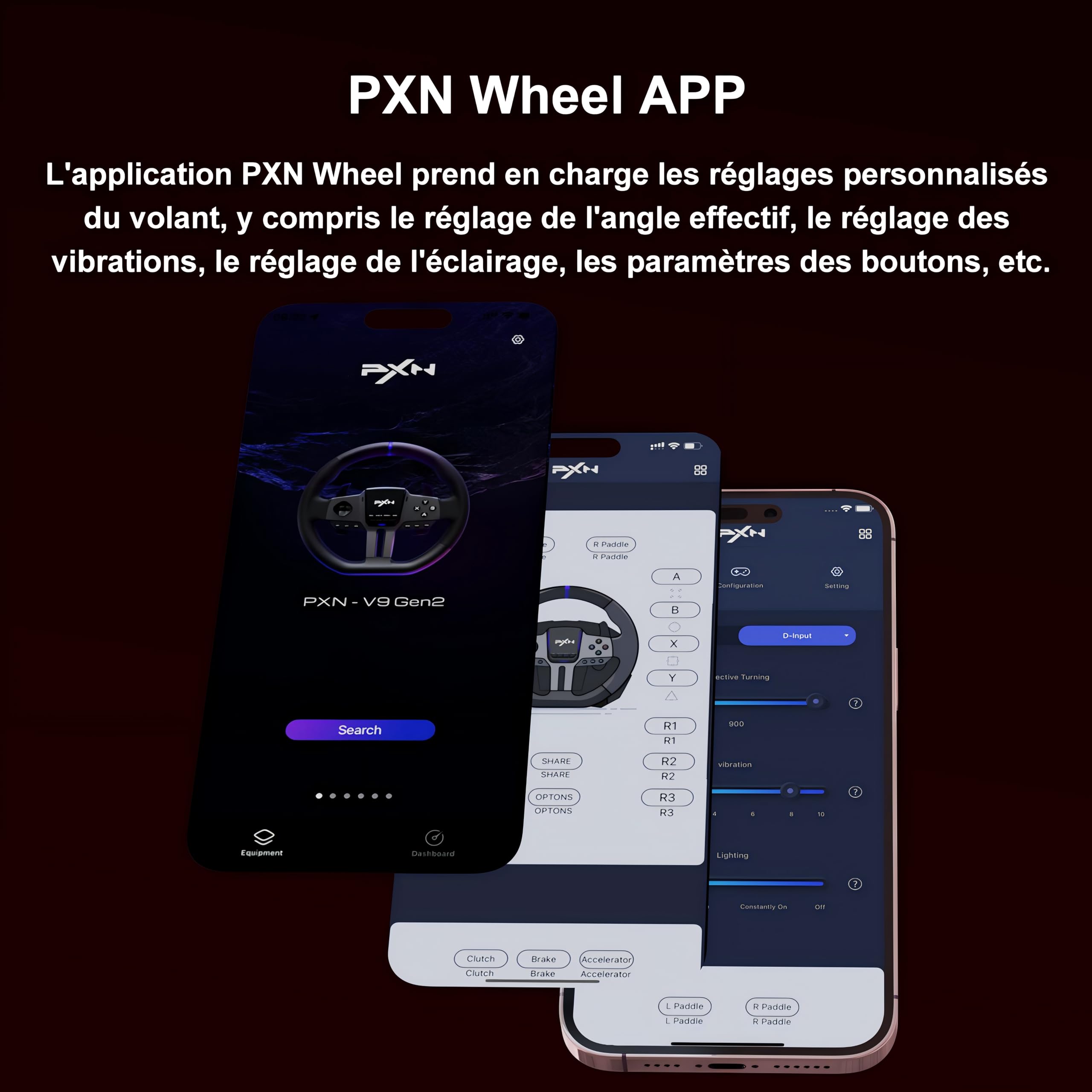 PXN V9 GEN2 Volant PC, Volant PS4 avec Palettes de Changement, Pédale à Effet Hall, Levier de Vitesse 6+R, Volant de Course pour Xbox Series X/S, Xbox One, PC, PS4, PS3