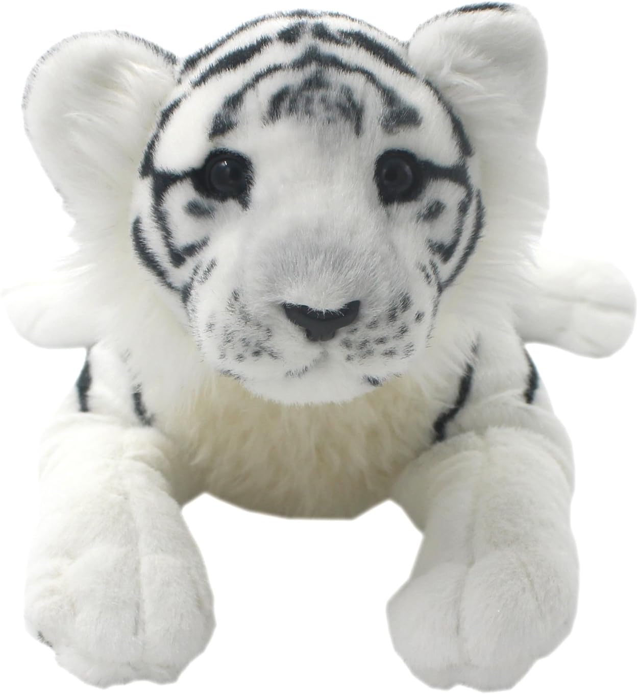 TAGLNThe Jungle Animals Stuffed Plush Toys Tiger Leopard Panther Lioness Pillows (White Tiger, 16 Inch)