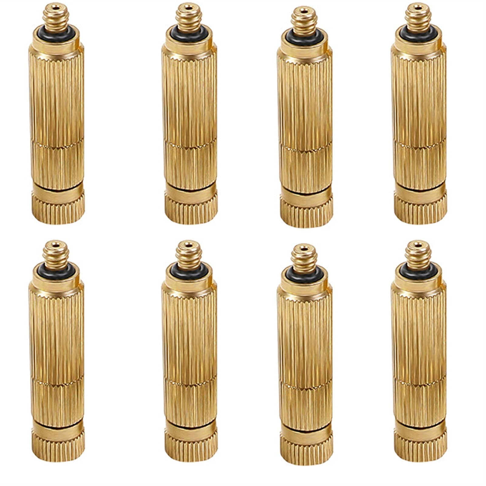 100 boquillas nebulizadoras de latón de repuesto para sistemas de refrigeración exteriores, pulverizador nebulizador de alta presión con filtro para patio, césped, paisajismo y control de polvo, 10