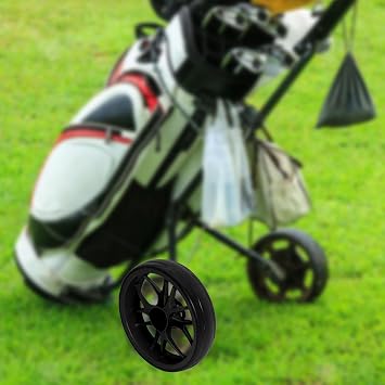 Push Pull Tire, Portable Golf Push Cart Wheel Replace, Black