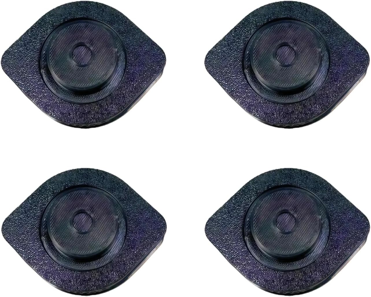 Anti-Vibration Feet for Snapmaker U1 3D Printer Accessories, Hula Anti-Vibration Feet 70mm x 53.5mm x 25.5mm, Black Rubber Damper Pads, 4 Pack