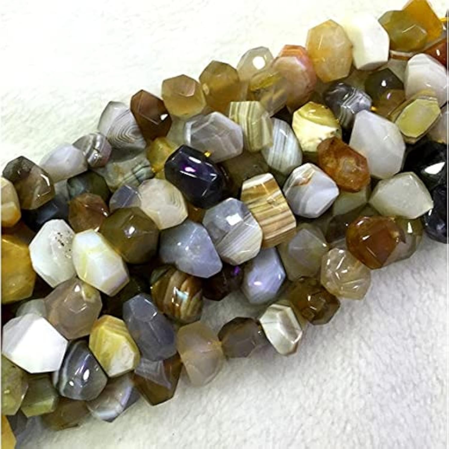 Agate du Botswana perles de 13x18mm pour réparer et sublimer vos colliers