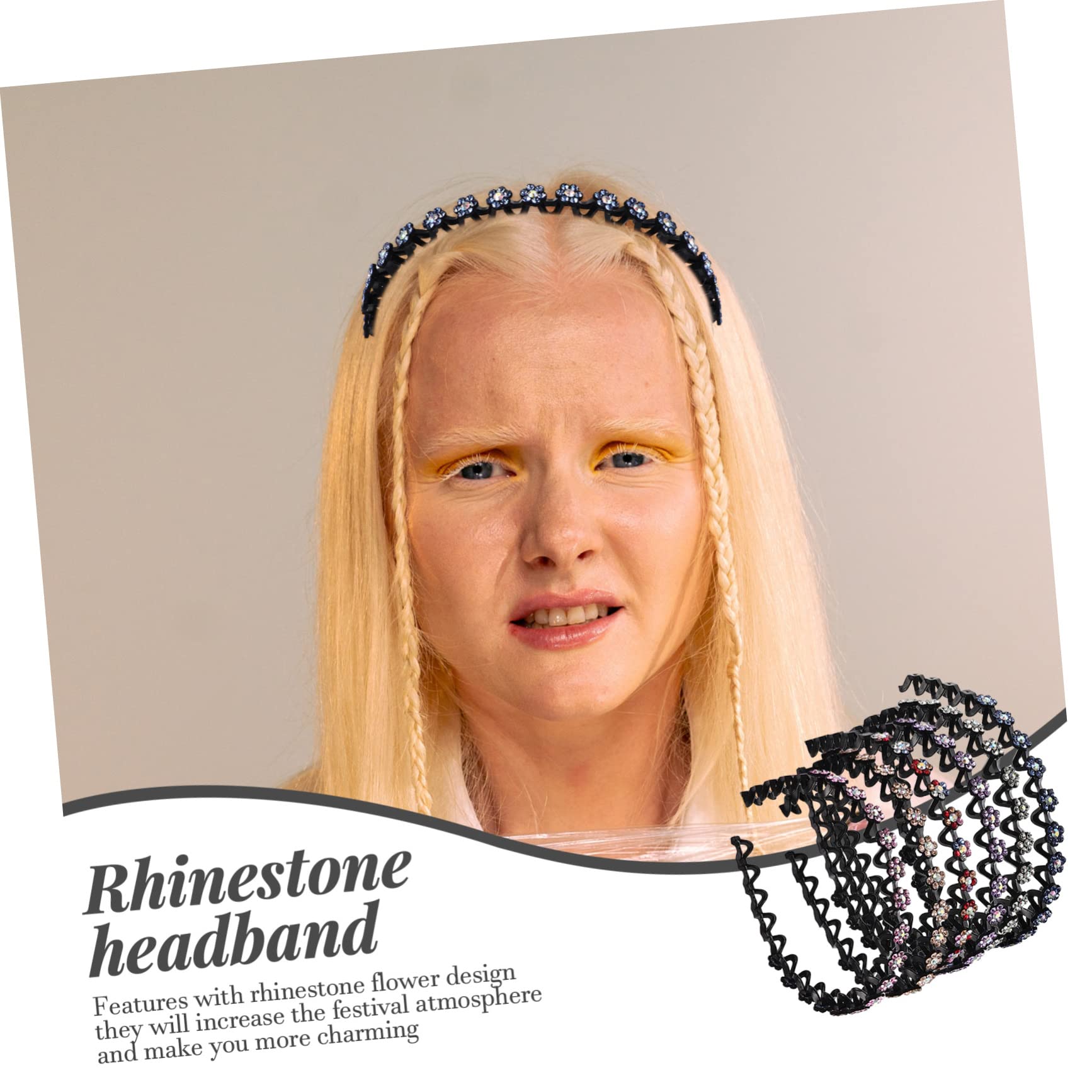 DOITOOL 12stücke Teiliges Mädchen Haarband Mit Funkelnden Strasssteinen Vintage Haarreifen Für Hochzeiten Partys Und Festlichkeiten Geeignet Für Kurze Lange Und Lockige Frisuren