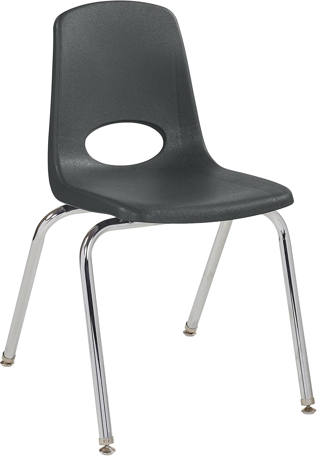 FDP 18" School Stack Chair, Stacking Student Seat with Chromed Steel Legs and Nylon Swivel Glides; for in-Home Learning, Classroom or Office - Black (5-Pack), 10371-BK : Everything Else