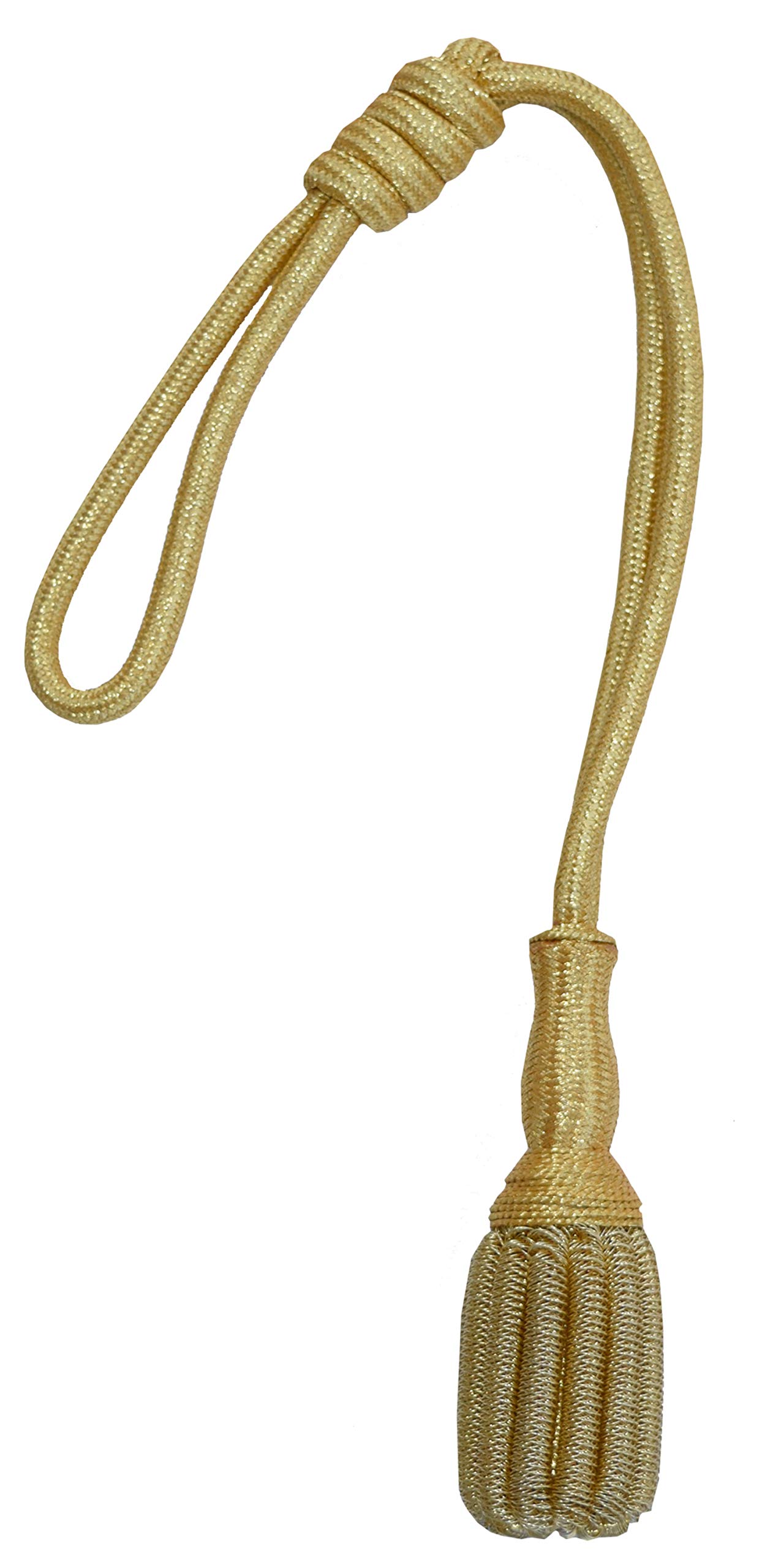 AAR New Military Officer's Sword Knot Navy Gold Metallic Cord American US Coast Guard Cord Acorn
