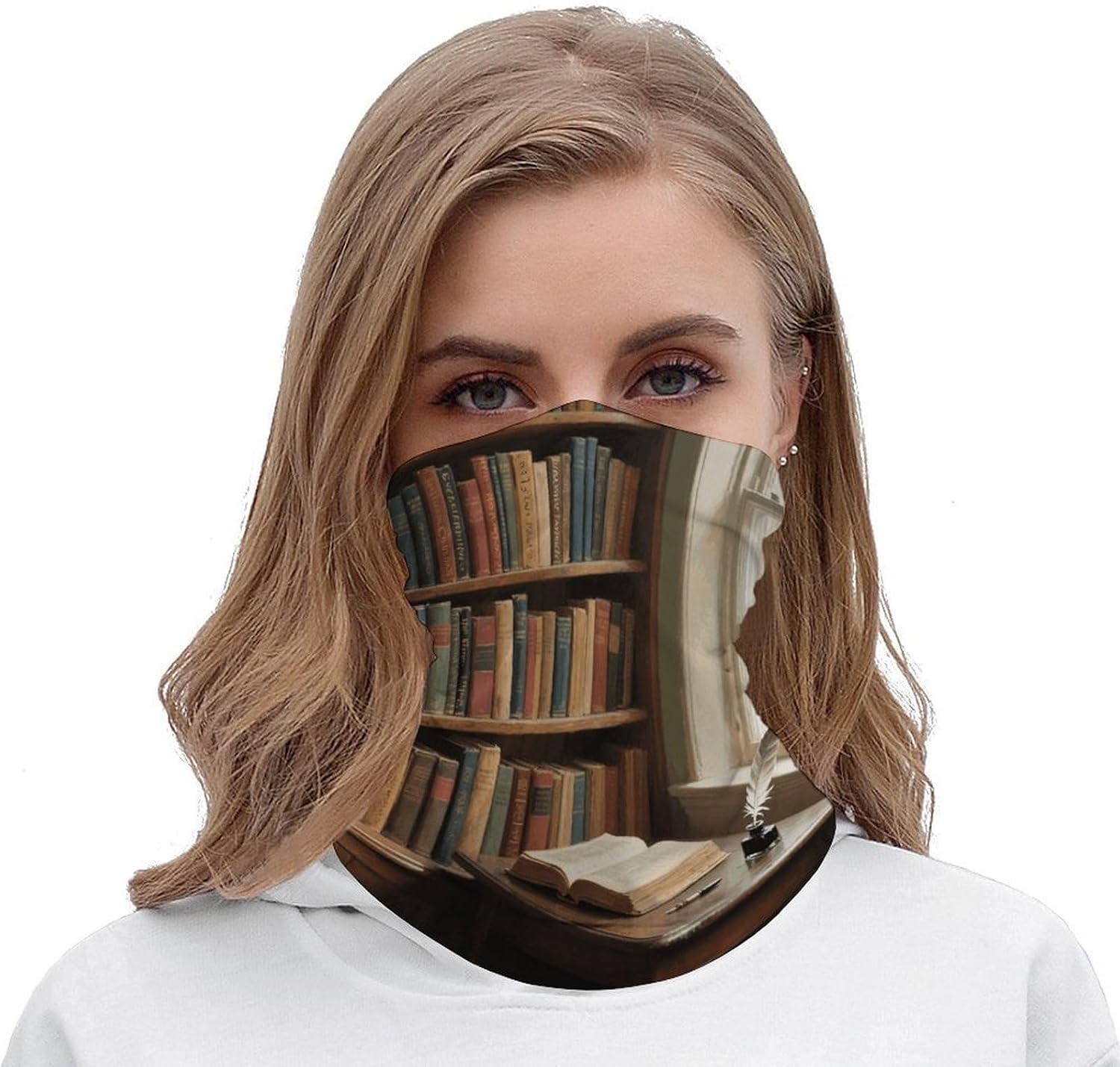 Books Neck Gaiter for Men Women Cooling Wrap Headwear Winter Head Wrap Scarf Beautiful Headband Personality Balaclava Sport Magic Scarf Windproof Hair Bandana