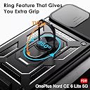 TheGiftKart Tough Armor Bumper Back Cover Case for OnePlus Nord CE 6 Lite 5G | Sliding Camera Cover, KickStand & Ring Holder | 360° Protection Back Cover for OnePlus Nord CE6 Lite 5G (PC & TPU, Black) gallery image