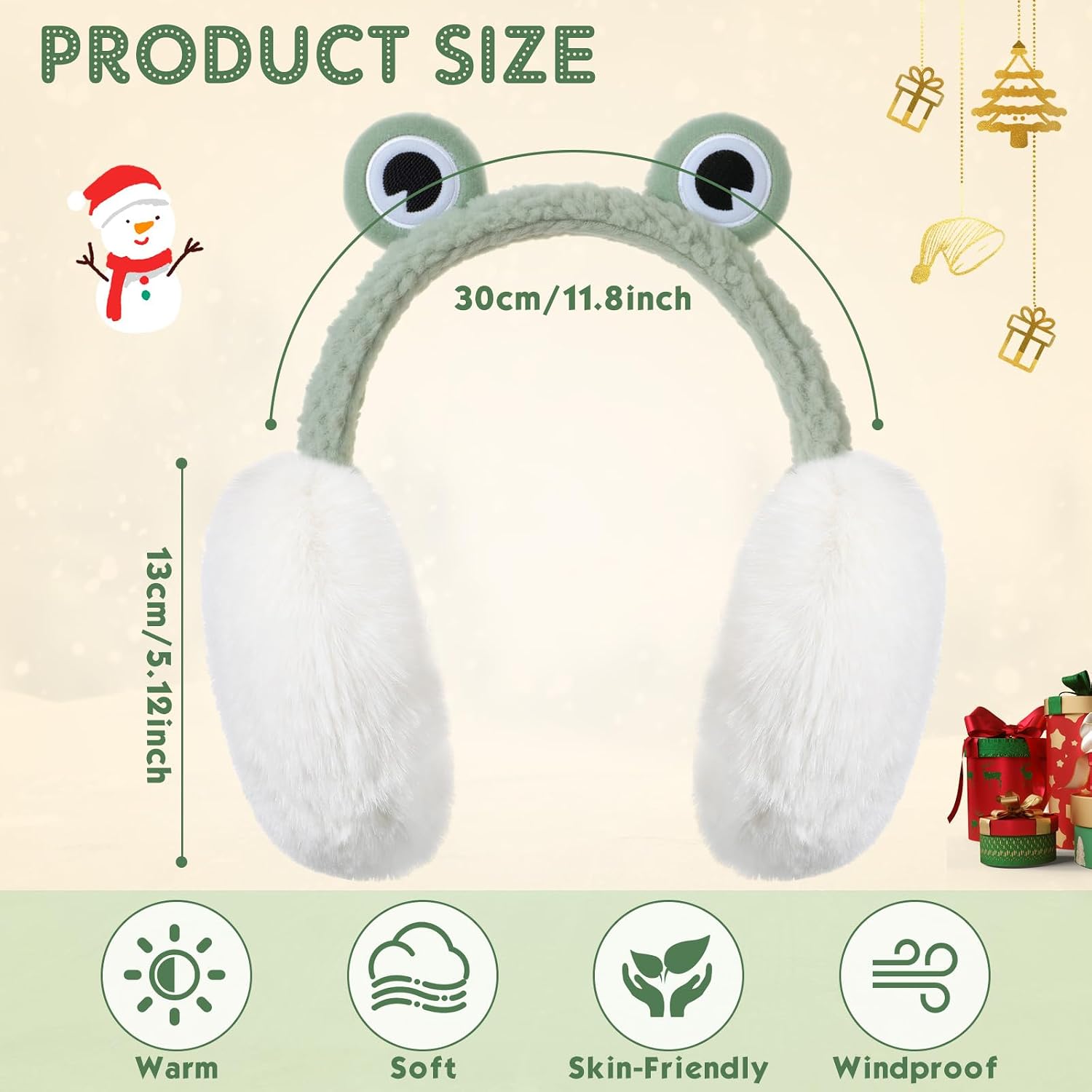 Berlune Winter Earmuffs Women Cute Animal Ear warmer Foldable Winter Earmuffs Fuzzy Faux Fur Warm Headband Ear Covers