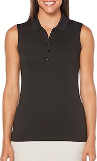 Callaway Women's Sleeveless Essential Micro Hex Polo Polo