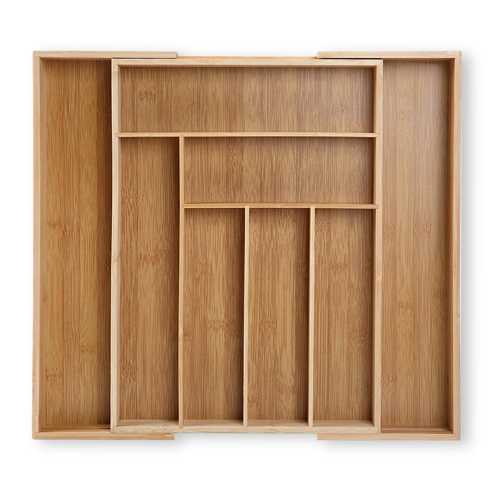 KITCHENTRENDExpandable Silverware Drawer Organizer, Bamboo Kitchen Organizers and Storage, Adjustable Silverware Organizer, Utensil Drawer Organizer for Kitchen Organization (6-8 Slots)