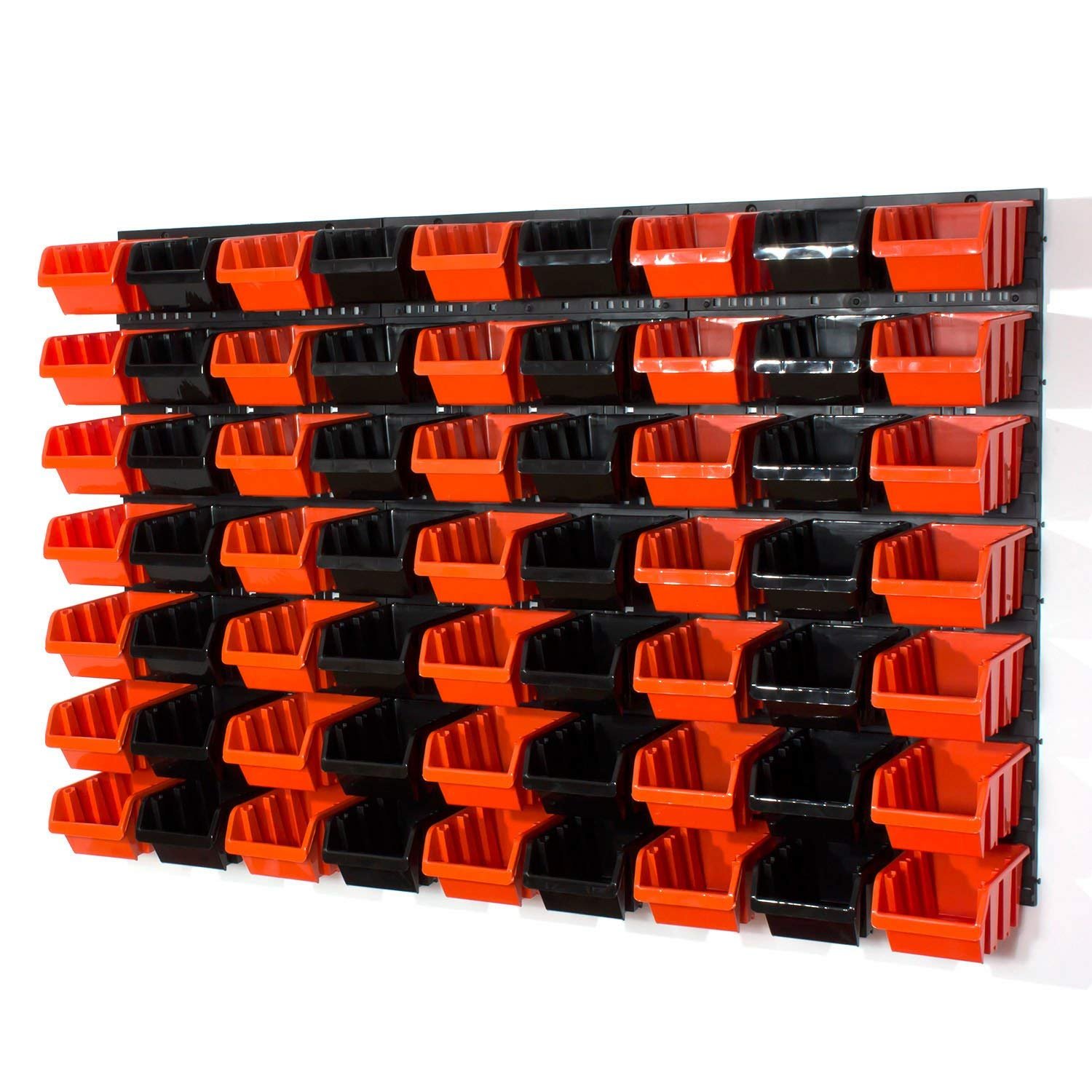 69 tlg. Wandregal Regal InBox Gr.3 schwarz orange Werkstatt Lochwand Wandplatte