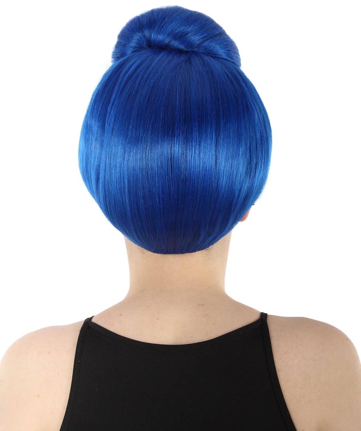 Women's Premium Bun Wig - Adjustable Capless Hair extensions with Realistic Synthetic Fibers - Multi-Color Elegant Bun Hairpiece for Halloween Cosplay, and Everyday Wear, Dark Blue