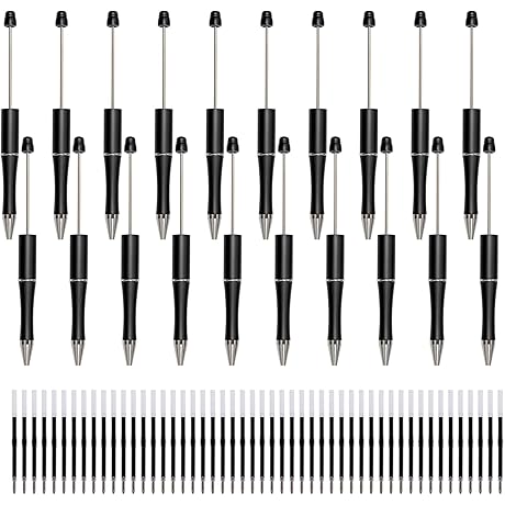 jiebor Black Beadable Pens, the Bulk Choice for Creative Expression