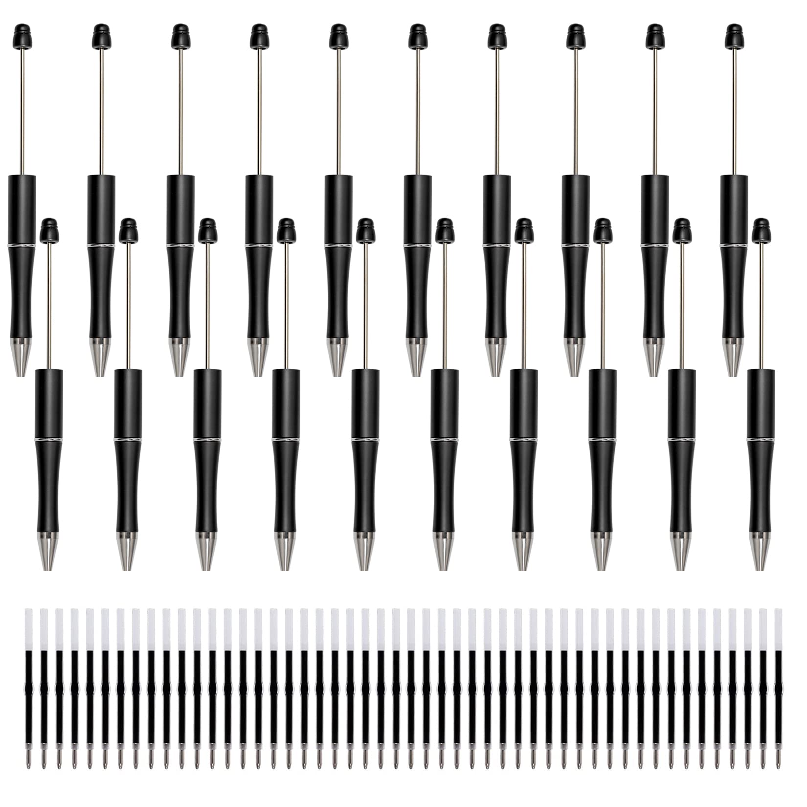 jiebor20Pcs Black Beadable Pens