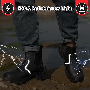 NINGO Arbeitsschuhe Herren, Sicherheitsstiefel Herr Produktbild-Vorschau 8