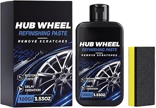 Tire Shine Balm, Wheel Polishing Restorer Use, 100G Renewal Paste Sponge Kit Design, Gloss Finish Polymer Material Protective Build, Car Truck SUV RV Motorcycle Garage Purpose