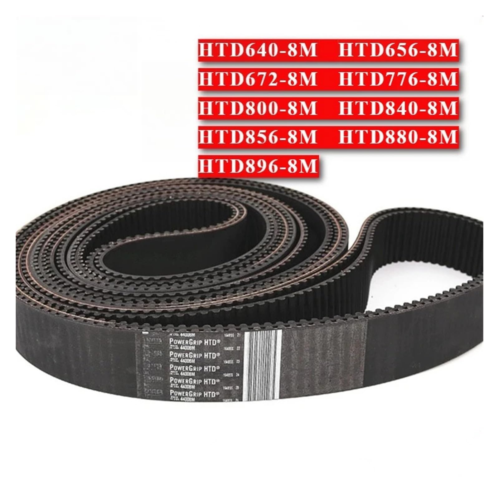 HTD640-8M 656-8M 672-8M 776-8M 800-8M 840-8M 856-8M 880-8M 896-8M PowerGrip HTD cinturones herramientas impresora 3d correa de distribución dentada 1 unidad(40mm,HTD672-8M_1PCS)