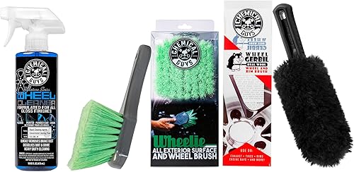 Chemical Guys CLD_203_16 Signature Series Limpiador de ruedas para todos los acabados brillantes, 16 onzas líquidas + cepillo Acc_B01 para ruedas y