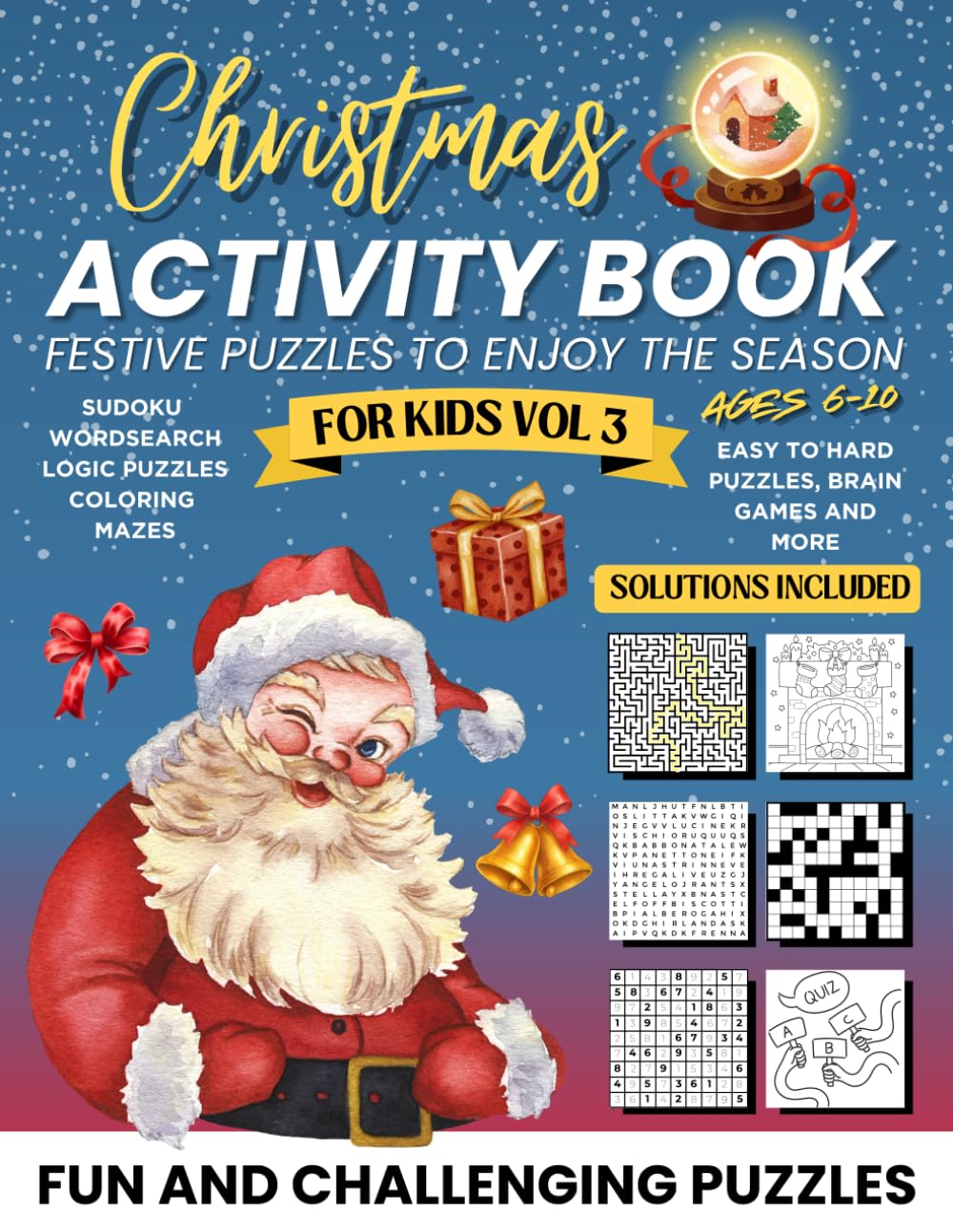 Christmas Activity Book for Kids - Vol 3: Festive Puzzles to Enjoy the Season