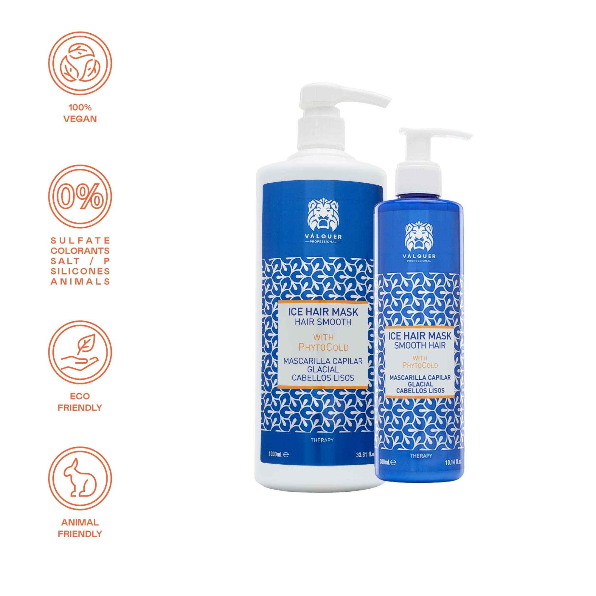 Válquer Ice Masque cheveux lisses pour les cheveux - 1000 ml