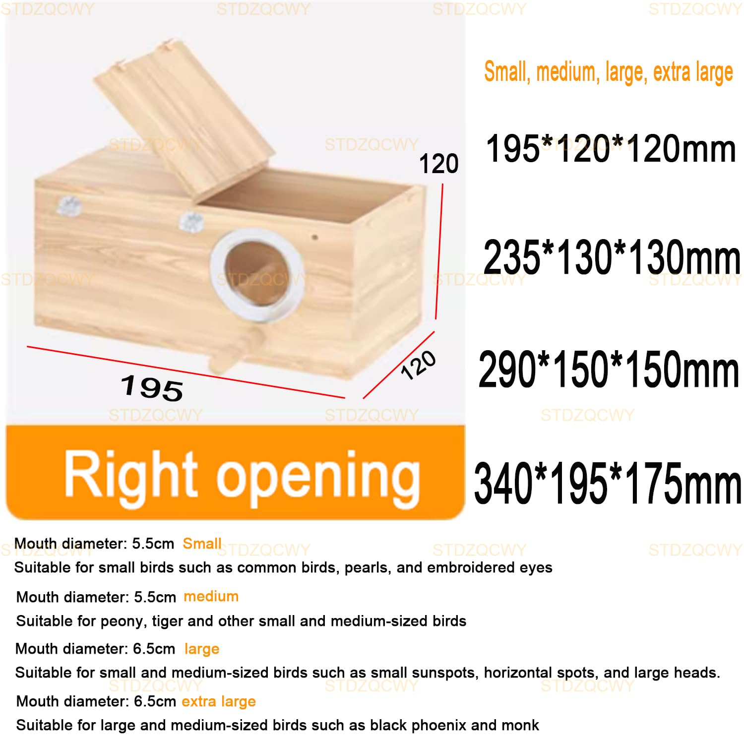 Caja Nido Resistente, Caja Nido para Periquitos, Caja Nido para Pájaros, Jaula, Casa De Madera, para Agapornis Pinzones, Periquito Cacatúa, Loro Conure, Planeador del Azúcar, Ardilla, Rata, Pinzón
