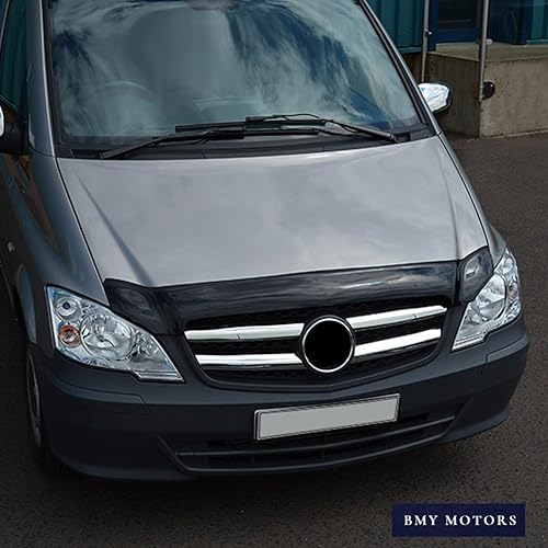 Miniatura 5 de BMY Deflector de capóprotector de insectos delantero compatible con Mercedes Benz Vito W639 2011-2014 Protector de capó  Partículas e insectos