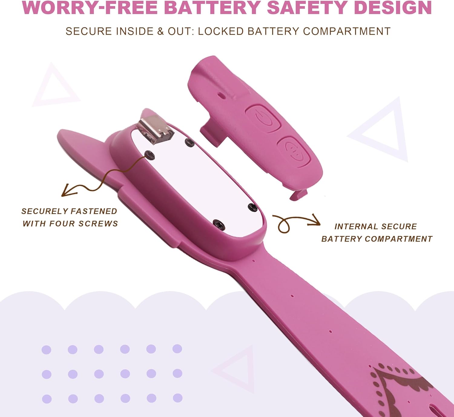 Rechargeable Kids Book Light, Cute Bookmark Reading Light for Kids, Dimmable Portable LED Book Light for Reading in Bed, Eye-Caring Bedtime Reading Lamp for Children & Travel, Pink