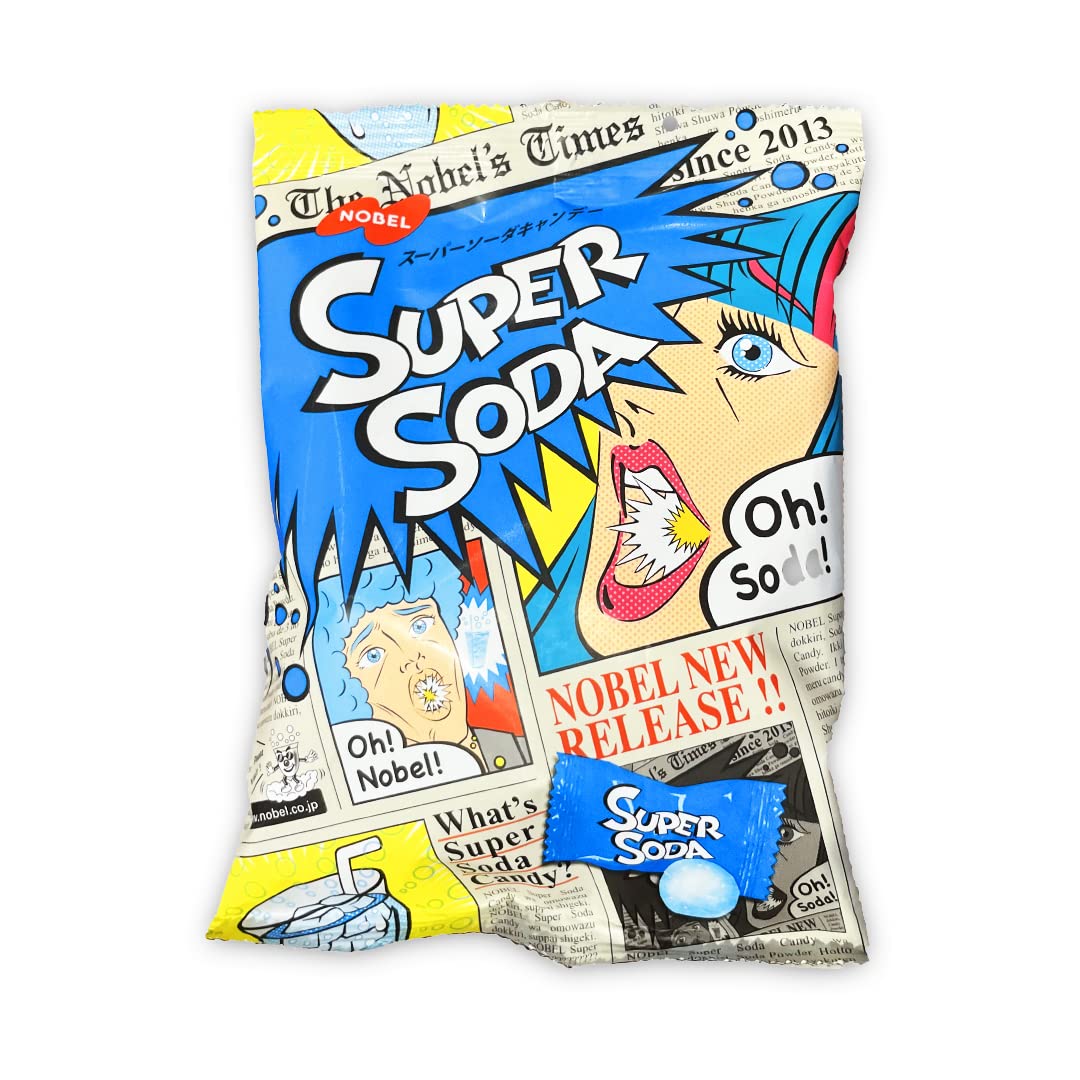 Nobel Super Soda Candy (3.1oz). Soda flavor candies with