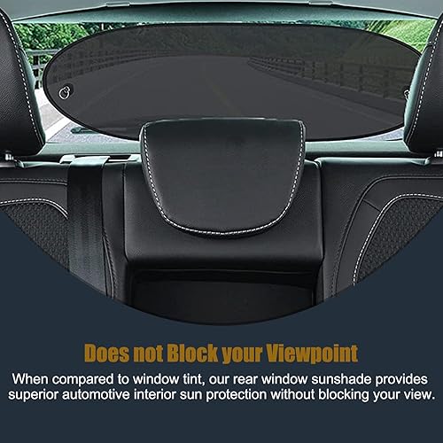 Miniatura 7 de cerfioo Pack-1 Car Window Shade, 39.37In x 19.68In Breathable Thermal Insulation Mesh, Complete Coverage, Universal Automotive Rear Windshield Sun