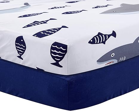 shark crib fitted sheet