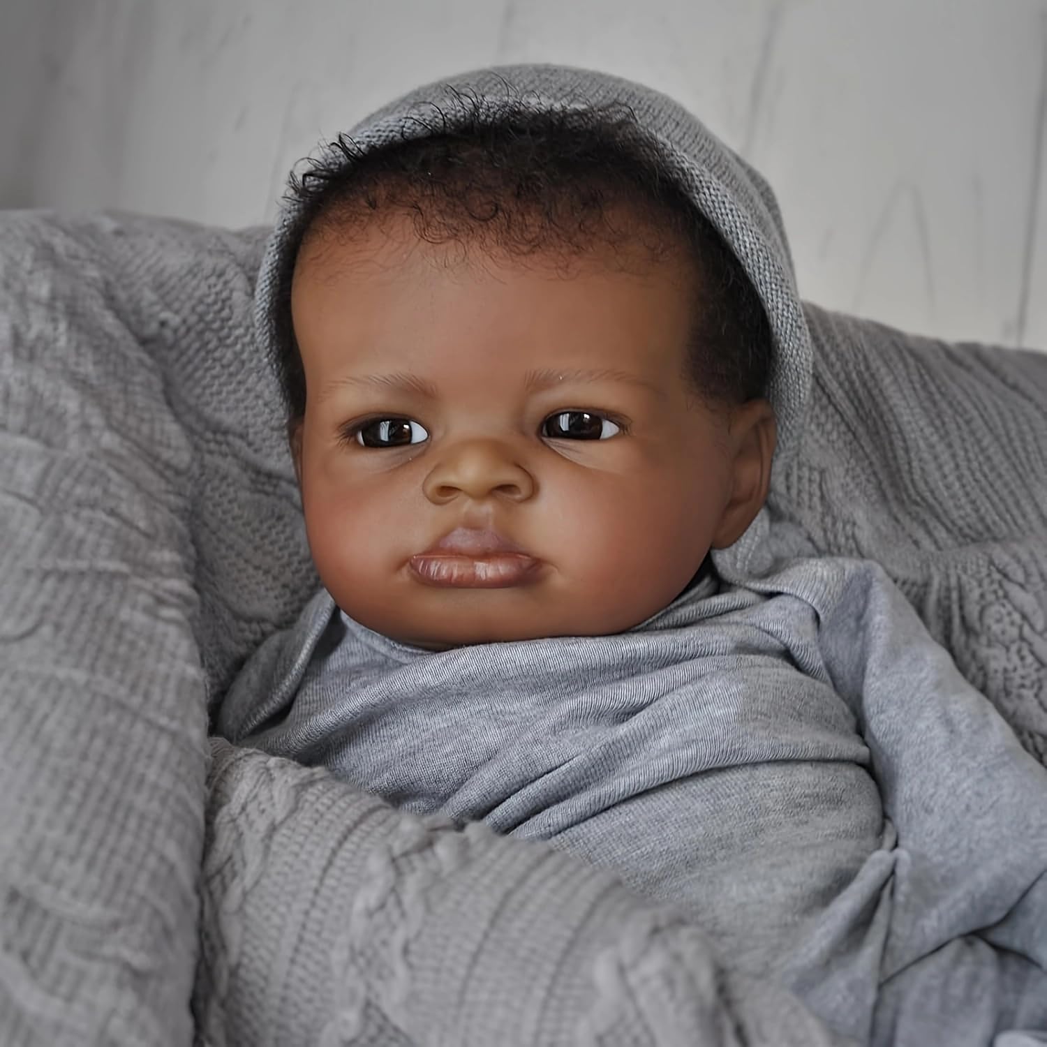 Reborn Dolls Boys 49cm Reborn Puppen Mädchen Weiches Vinyl Silikon Lebensechte Reborn Baby Puppen Augen geschlossen Realistisch Schlafende Baby Puppe Neugeborene Echte Baby Puppen