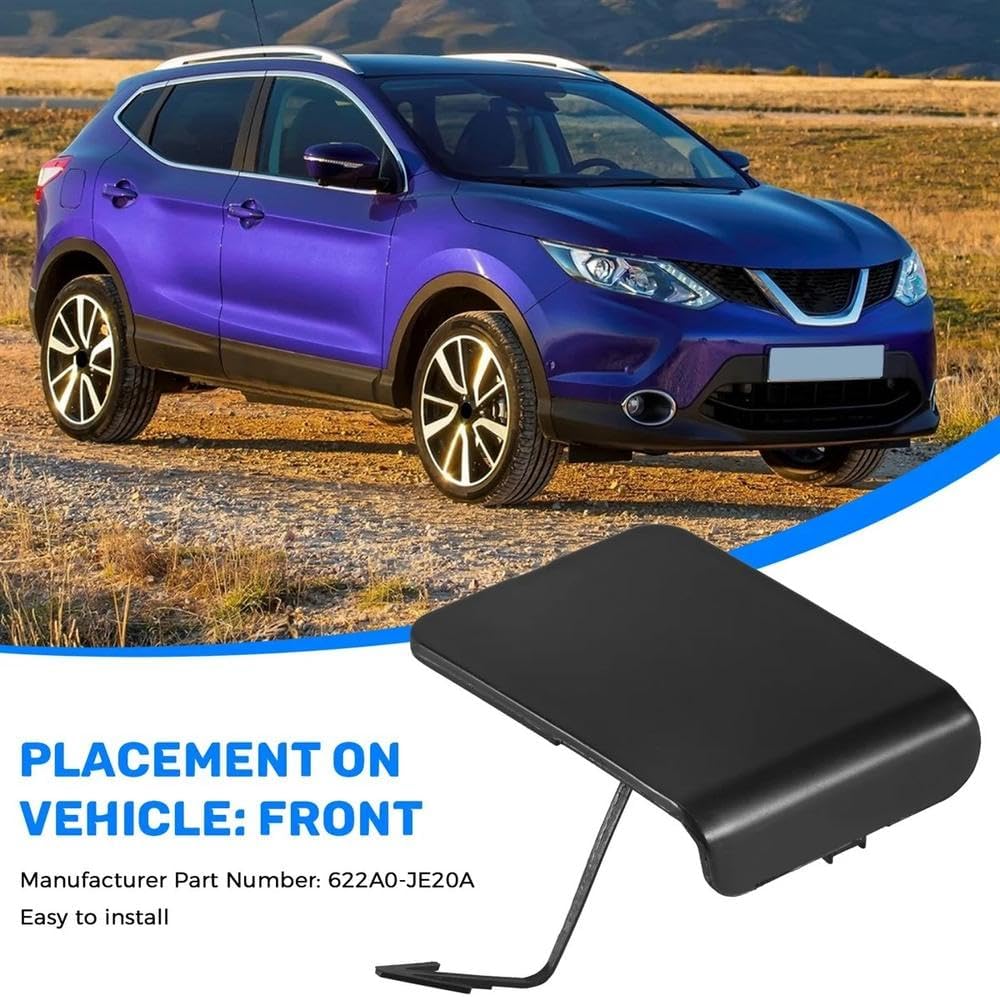 Hitch Cover Trailer Front Bumper Towing Hook Cover for Nissan Qashqai 08-15 622A0-JE20A Automotive Parts