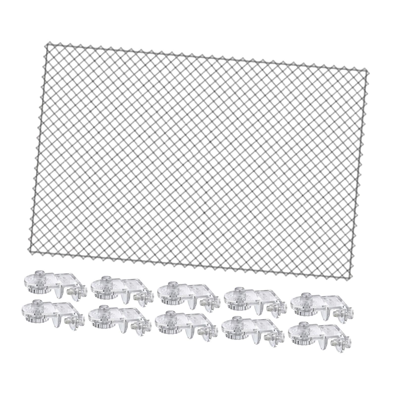 Siatka do akwarium osłona przed skokiem przenośna wymiana DIY ekran do akwarium 80 x 106 cm