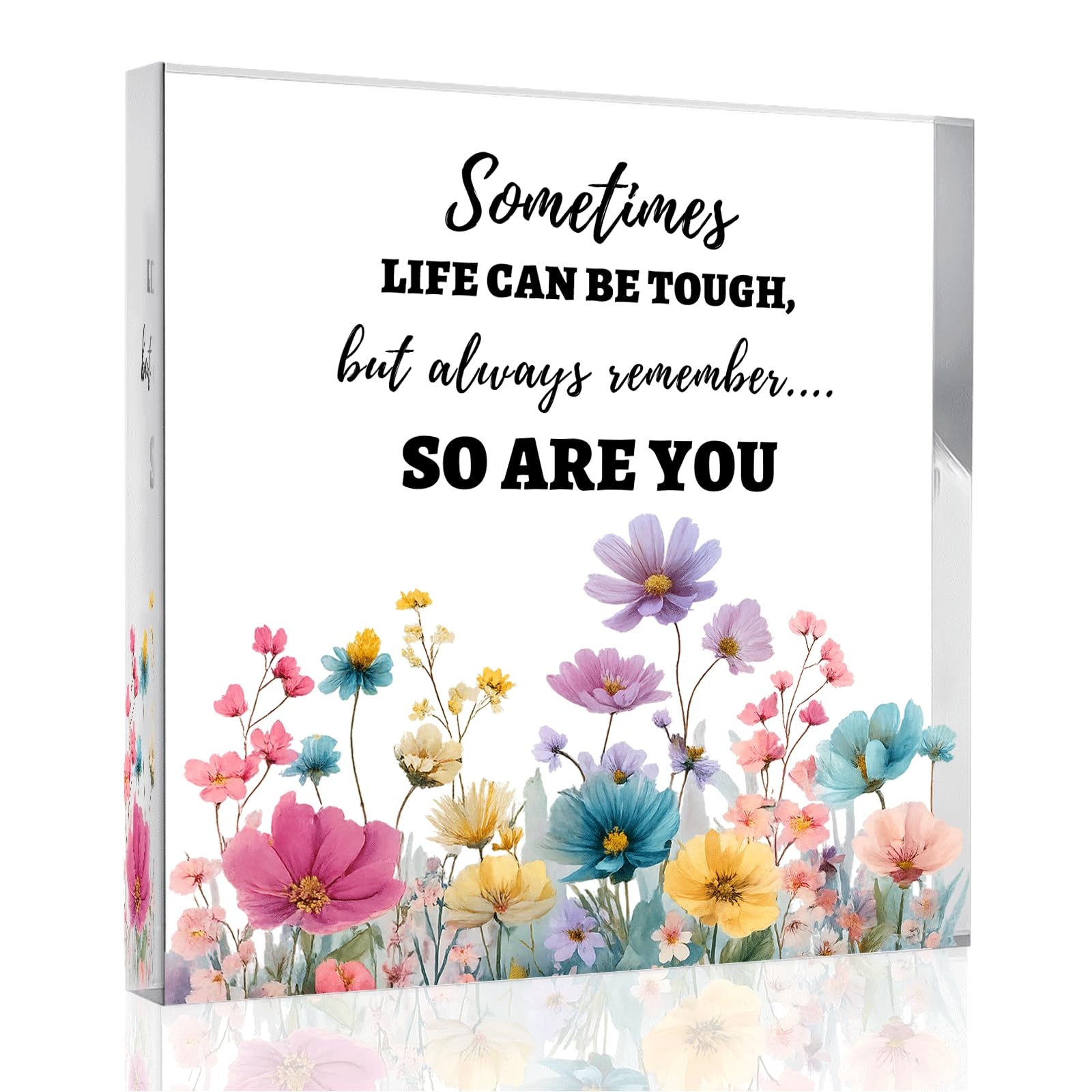 Inspirational Motivational Gifts Inspirational Quotes Desk Decor Sign, Always Remember So Are You Acrylic Plaque for Office Desk Table Shelf