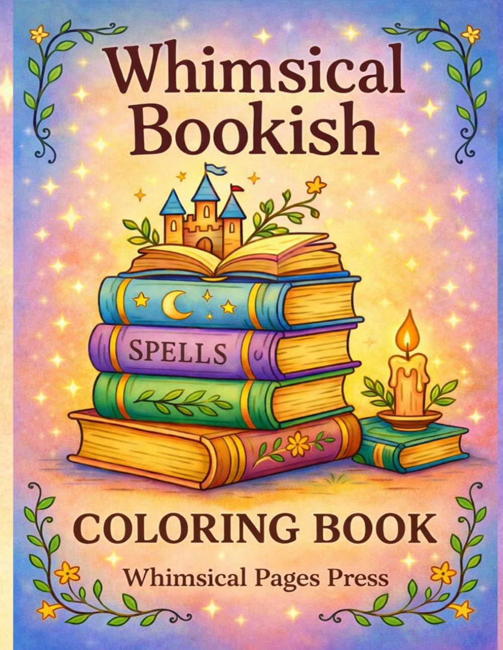 Whimsical Bookish Coloring Book: A Bookish Coloring Journey