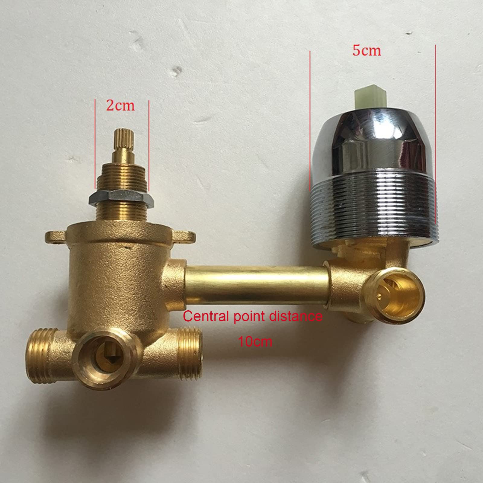 Oculta 2/3/4/5 Salida Agua Grifo Ducha LatóN Rosca Tornillo/IntubacióN Cobre HabitacióN VáLvula Mezcladora, G1/2 Desviador Mixto FríO y Caliente para BañO, Cartucho CeráMica (Rosca Tornillo 3 Vías)
