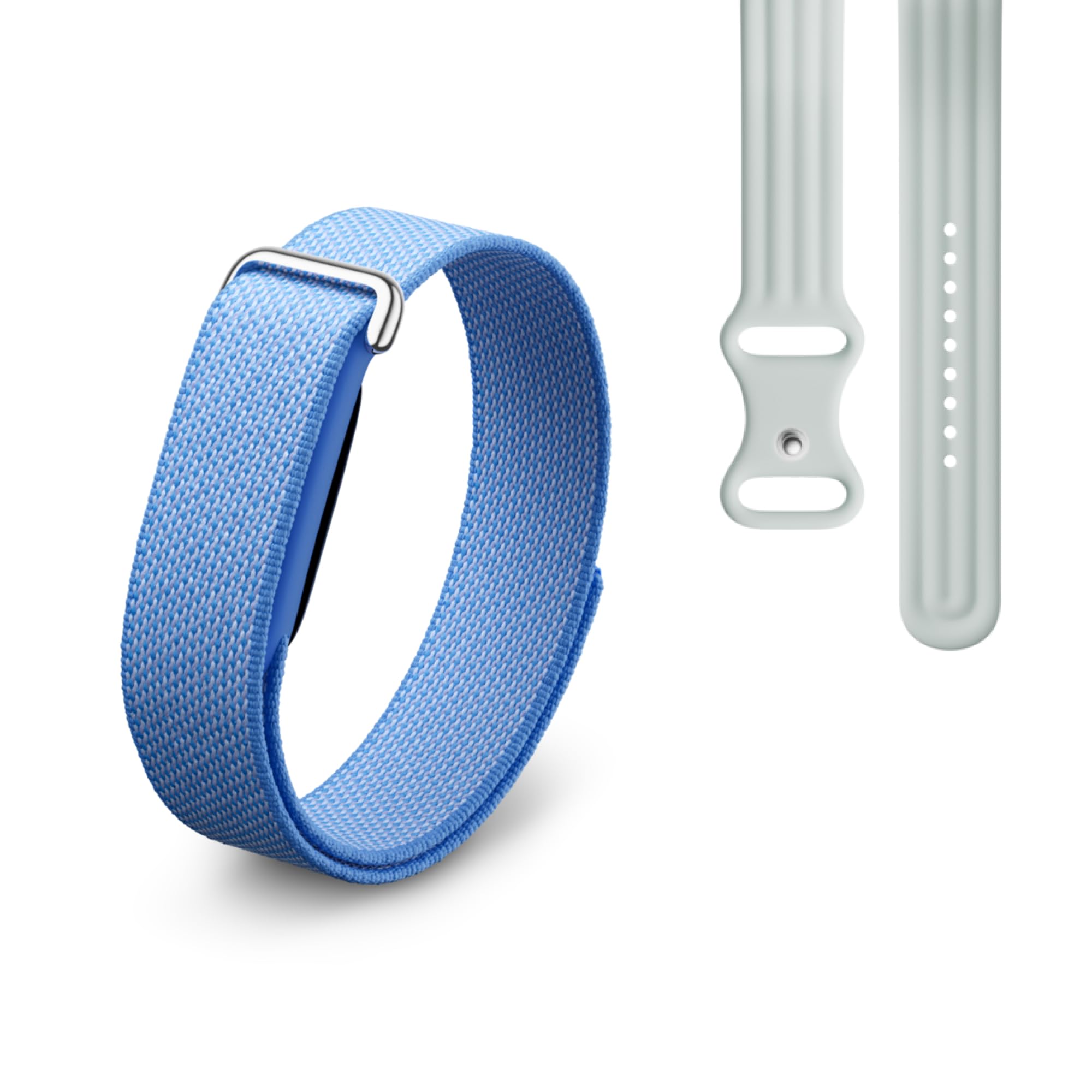 Google Fitbit Air - Activity tracker senza schermo con monitoraggio di fitness - Compatibile con iOS e Android - Viola lavanda + Cinturino sportivo per Fitbit Air - Grigio nebbia, large
