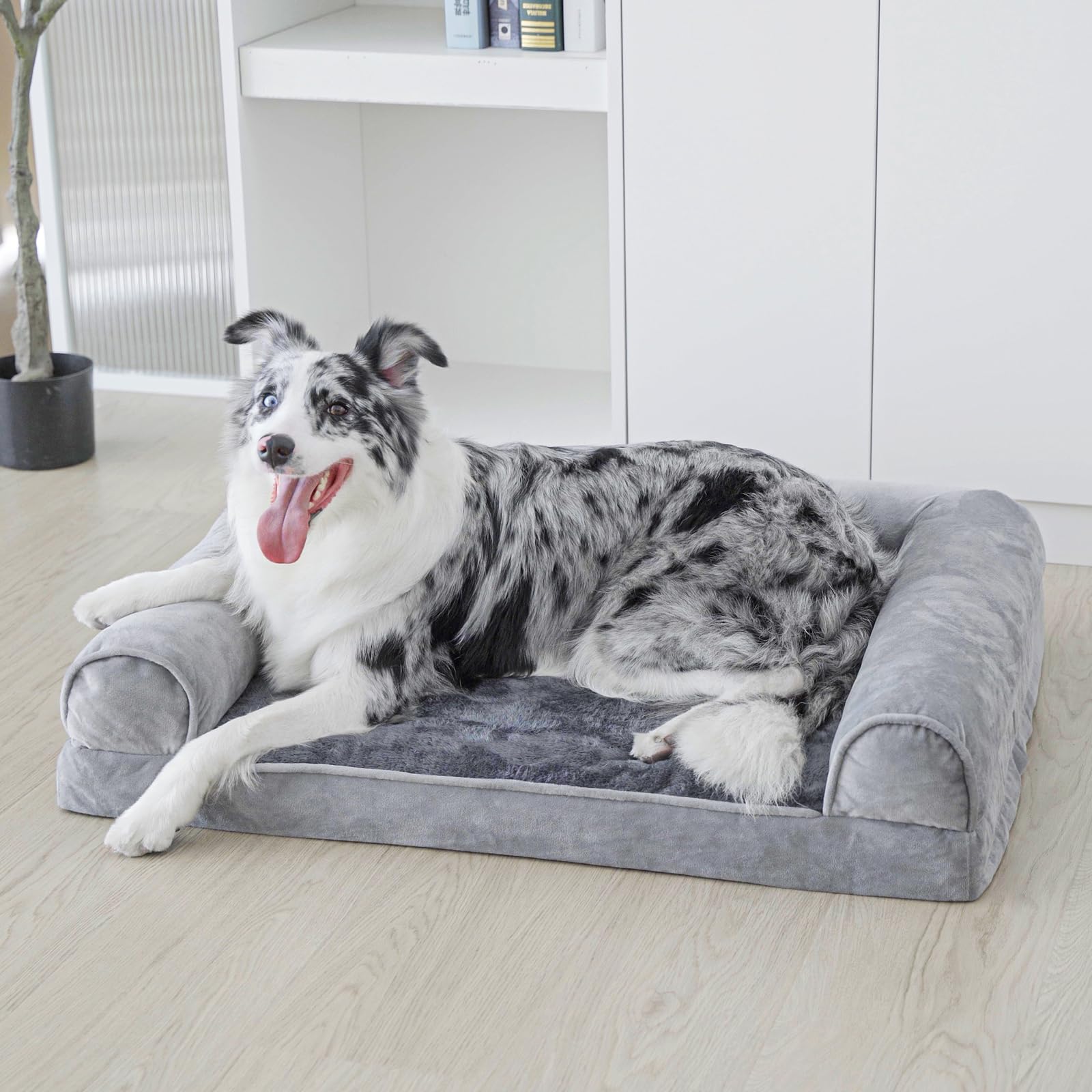 Kigmmro Dog Bed for Large Dogs, Orthopedic Dog Bed with Nonskid Bottom