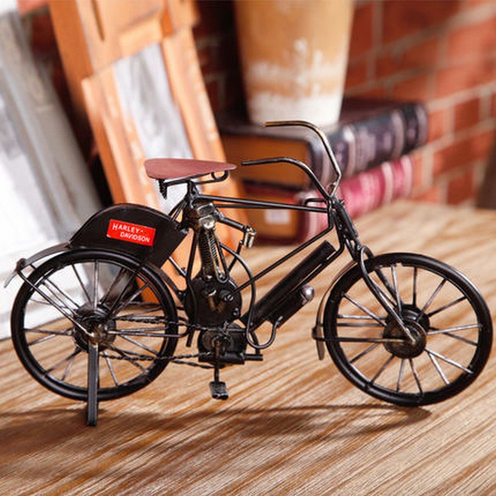 Bicicleta de metal de hierro adorno vintage para muebles creativos del país americano UN