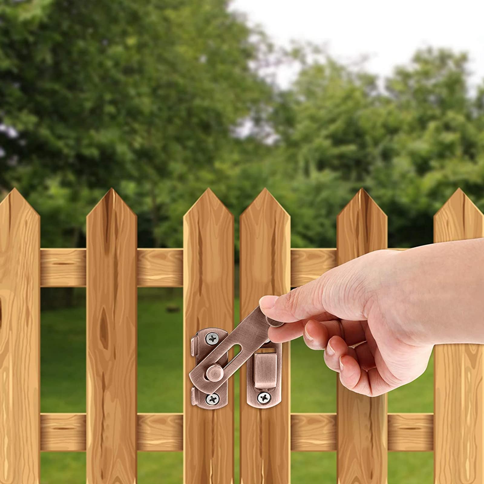 2 Chiavistelli Per Porta In Acciaio Inox - Per Porte Scorrevoli, Legno, Finestre - Foto 5