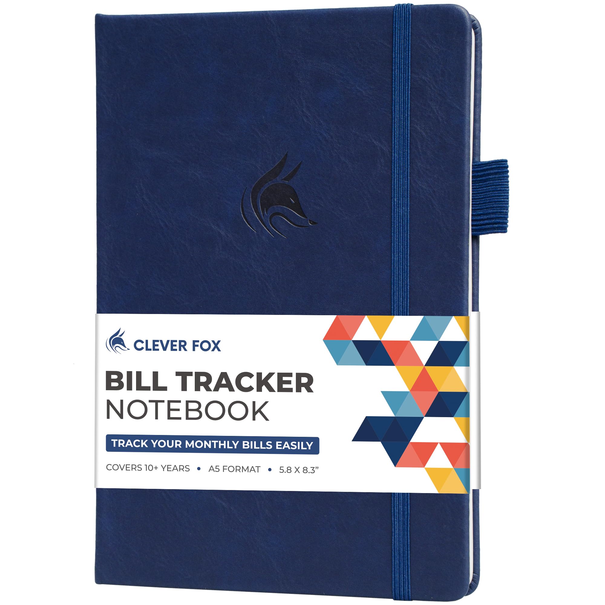 Clever Fox Bill Tracker Notebook – Monthly Bill Payment & Home Finance Organizer with Pocket – Efficient Budget & Expense Planner – Ledger Book to