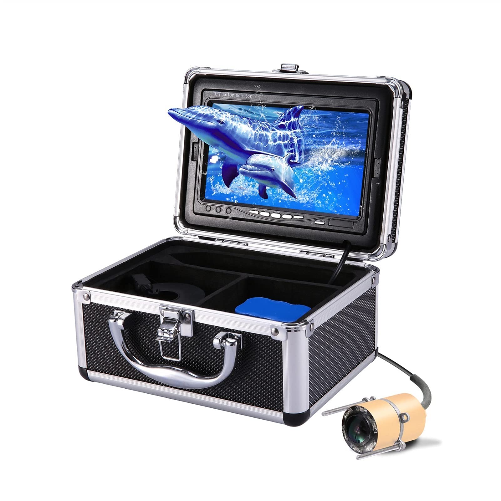 Podwodna kamera wędkarska, Wideo Fish Fisher 7 cal LCD Monitor Kamera Zestaw do zimowej podwodnej wędkowania podwodnego podświetlenia Chłopiec/Męski prezent