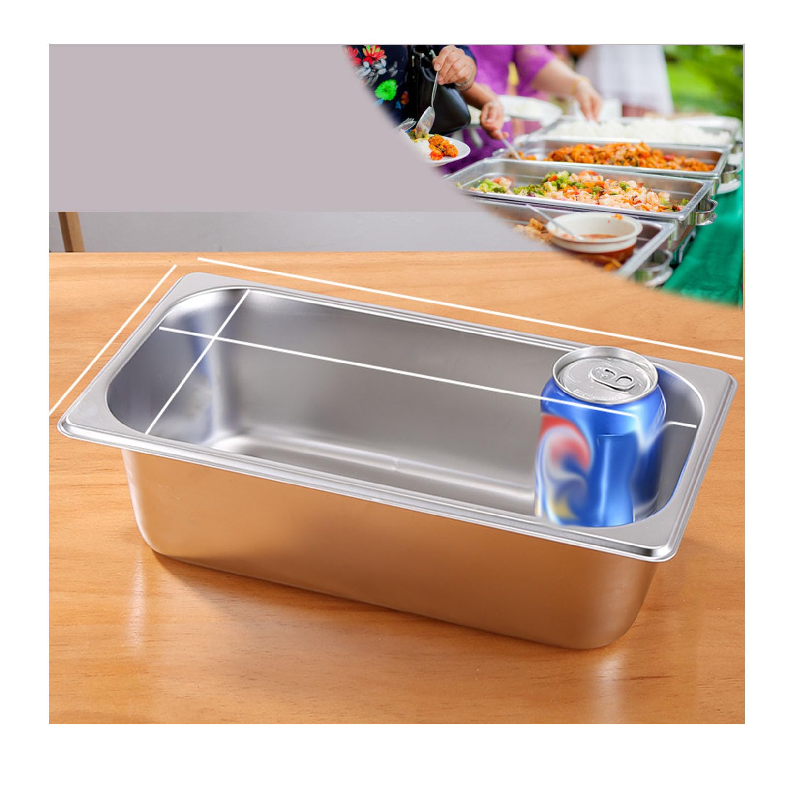 Gastro Behälter Zutatenbehälter,Edelstahl Beilagenbehälter Für Gastro Et Küche,Pizza Zutatenbehälter Mit Deckel,1/3（32.5 * 17.5cm）,10cm