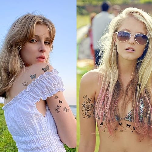 Miniatura 10 de Tatuajes temporales de animales y espacios pequeños para niños y niñas, paquete de 15, decoración de brazo falso para Navidad y vacaciones, estilo