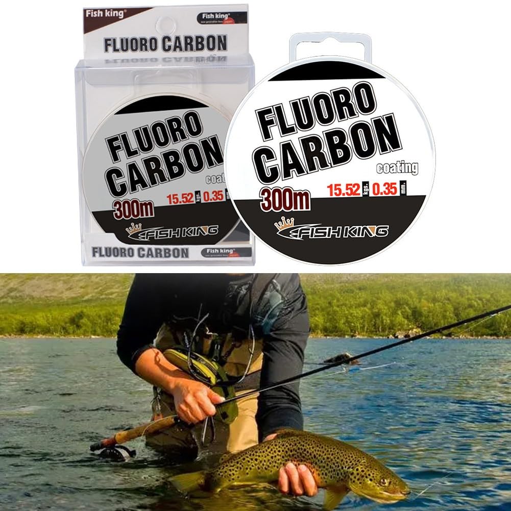 Feegow 1 rouleau de ligne de pêche en fluorocarbone, 9 x 2,9 cm x 300 m, ligne de pêche ligne de pêche ligne de ligne de pêche ligne de ligne de ligne de ligne de ligne de ligne