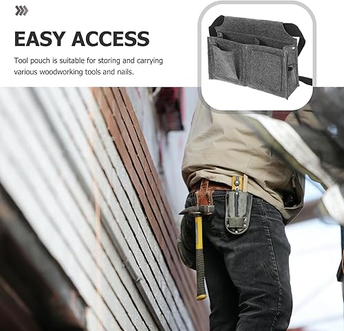Miniatura 9 de Angoily Herramientas Bolsa de herramientas Kit de herramientas Bolsa de herramientas Bolsa de cintura Bolsa de gadget Cinturón Cinturón Tela de