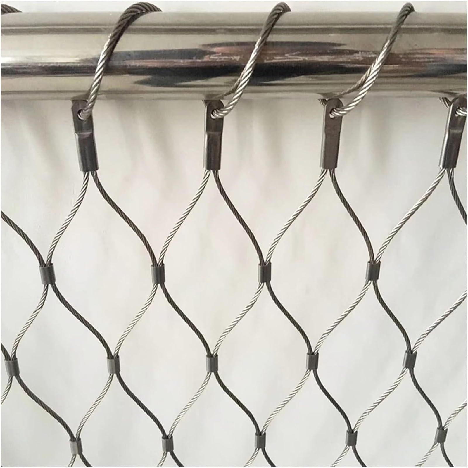 ZBBGTJK Child Safety Net - 304 Stainless Steel Rope Mesh for Stairs & Garden Fencing - Protection Netting (Size: 3x3m/9.8x9.8ft, Color: 10cm/2mm)