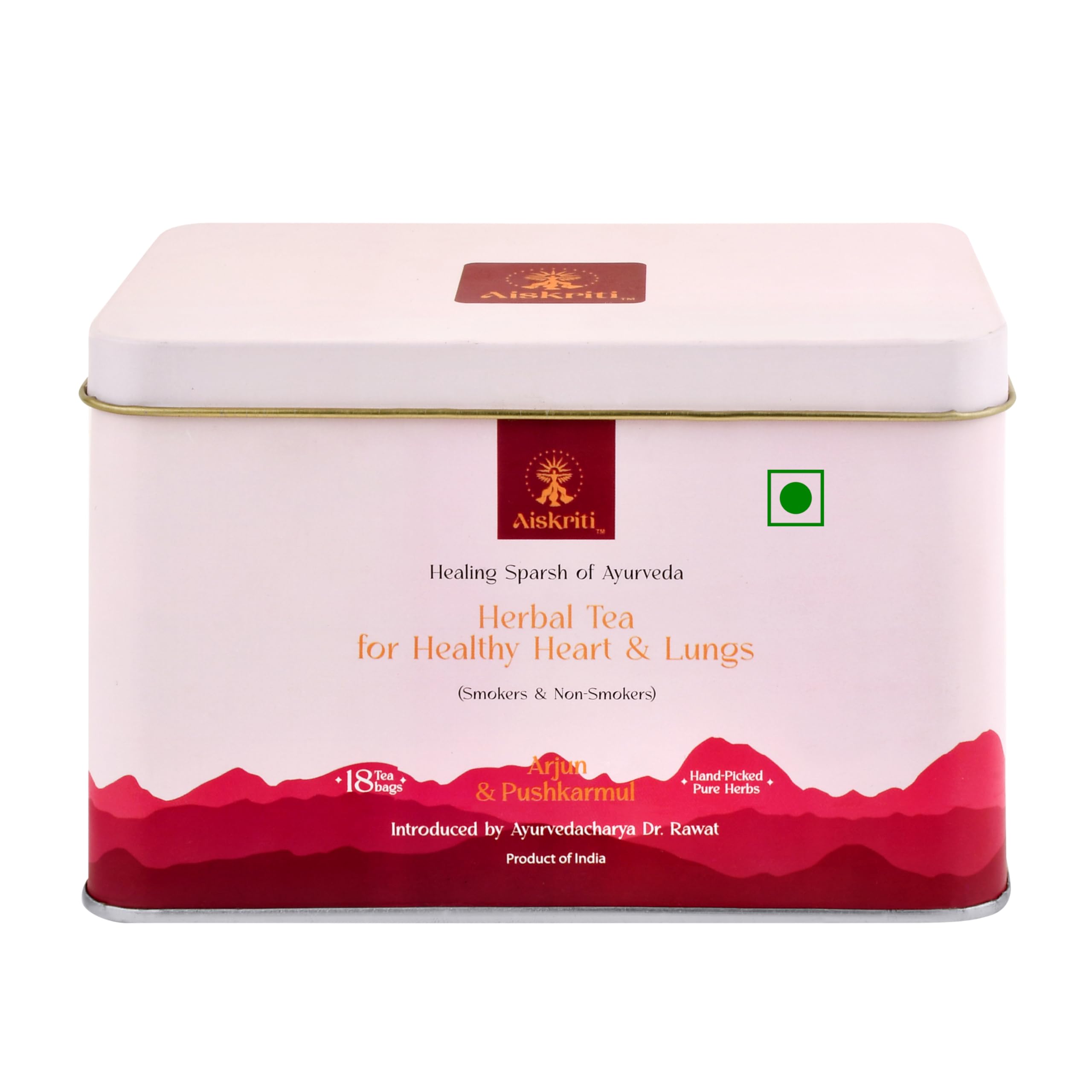 Aiskriti Ayurvedic Herbal Tea for Healthy Heart and Lungs,18 Tea Bags, Medicinal Value Herbs, 100% Pure Herbs, Improves Breathing, Good for Asthma, Chronic Cough, 18 Tea Bags (B0CKTN1KYQ) Amazon Price History, Amazon Price Tracker