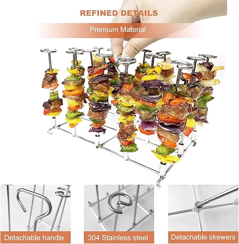 Miniatura 5 de KINLYBO Soporte para freidora de aire para freidora de aire Ninja Foodi Dual Air Fryer DZ201, DZ401, estante deshidratador antiadherente de acero